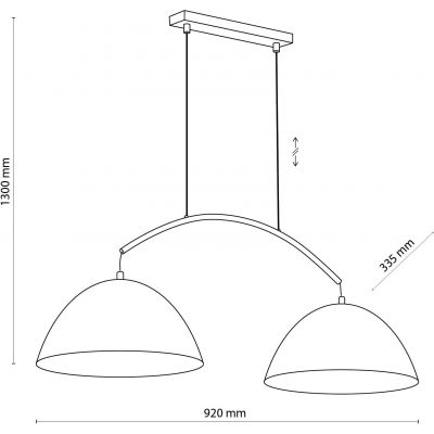 TK Lighting Faro lampa wisząca 2x15W biała 6007