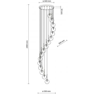 TK Lighting Aurora lampa wisząca czarna 6023