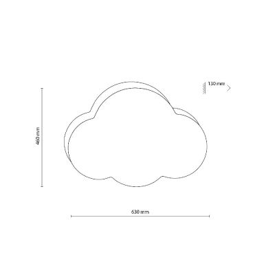 TK Lighting Cloud plafon 4x15 W różowy 6072