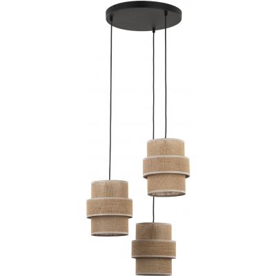 TK Lighting Calisto lampa wisząca 3x15 W beżowa 6098