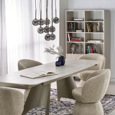 TK Lighting Esme lampa wisząca 9x6 W czarna 6148