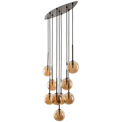 TK Lighting Esme lampa wisząca 9x6 W brązowa 6149