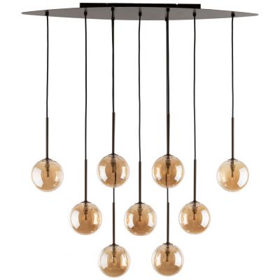 TK Lighting Esme lampa wisząca 9x6 W brązowa 6149