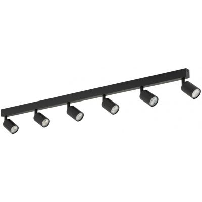 TK Lighting Top lampa podsufitowa 6x10 W czarna 6178