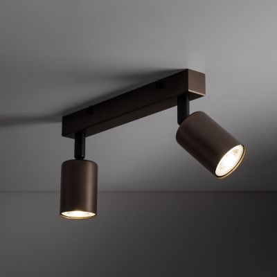 TK Lighting Top lampa podsufitowa 2x10 W brązowa 6180