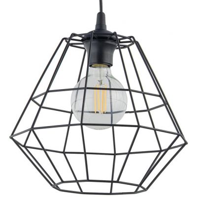 TK Lighting Diamond lampa wisząca 1x15 W czarna 6206