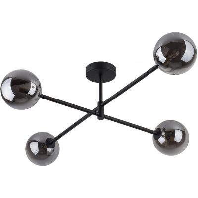 TK Lighting Sarius lampa podsufitowa 4x6 W czarna 6235