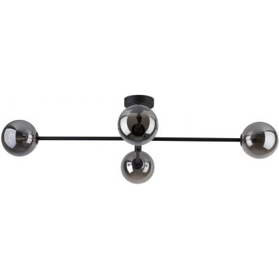 TK Lighting Sarius lampa podsufitowa 4x6 W czarna 6235