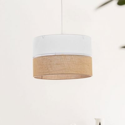 TK Lighting Linobianco lampa wisząca 3x15W biały/brązowy 6573
