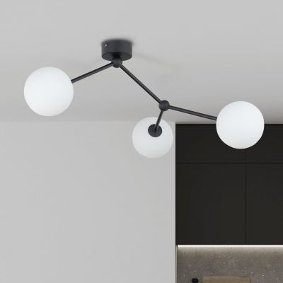 TK Lighting Fairy lampa podsufitowa 3x6W czarna/biała 4854