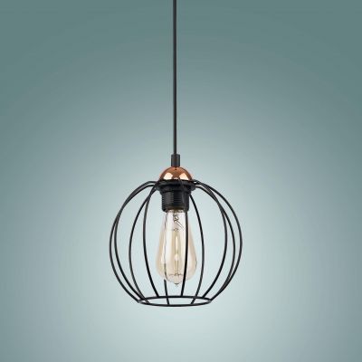 TK Lighting Galaxy lampa wisząca 1x15W czarna/miedziana 1644