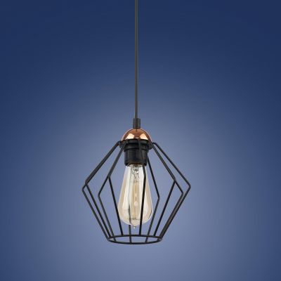 TK Lighting Galaxy lampa wisząca 1x15W czarna/miedziana 1642