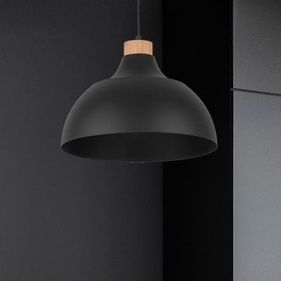 TK Lighting Cap lampa wisząca 1x15W czarna 2071