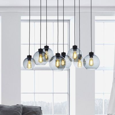 TK Lighting Cubus lampa wisząca 8x15W grafit lustrzany/czarny 4113