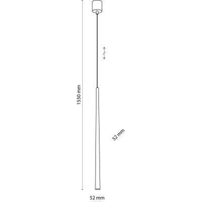 TK Lighting Piano lampa wisząca 1x6W biała 6425