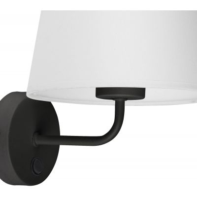 TK Lighting Maja kinkiet 1x15W czarny/biały 6448