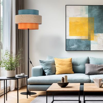 TK Lighting Trio lampa stojąca 1x15 W czarna 6452