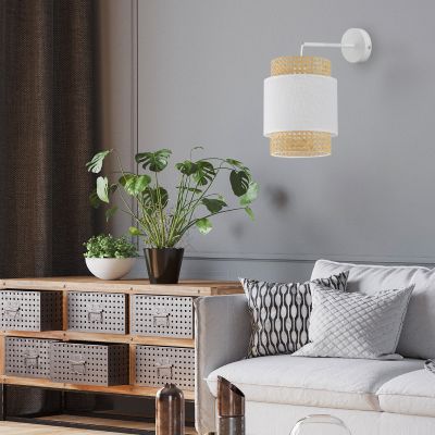 TK Lighting Boho White kinkiet 1x15 biały/beżowy 6538