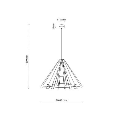 TK Lighting Eris lampa wisząca 1x15 W brązowa 6611