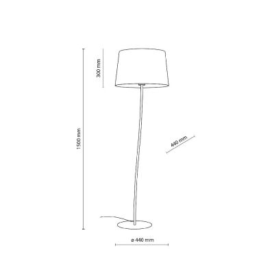 TK Lighting Nicola lampa stojąca 1x15 W pomarańczowa 6644