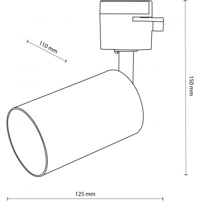 TK Lighting Tracer lampa do szynoprzewodów 1x10 W czarny 6895