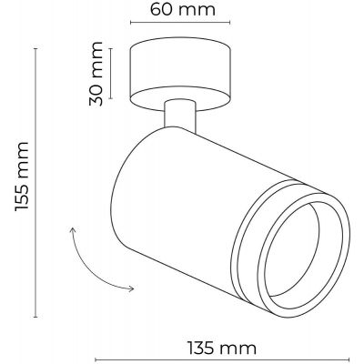 TK Lighting Jet lampa podsufitowa 1x10W biały 6911