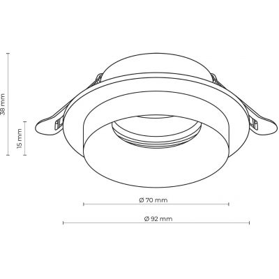 TK Lighting Jet lampa do zabudowy 1x5W czarny 6920