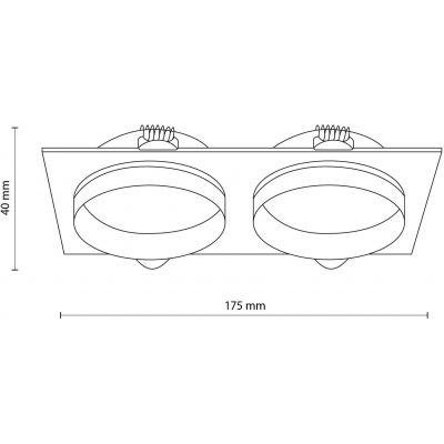 TK Lighting Jet lampa do zabudowy 2x10W biały 6924