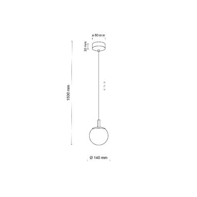 TK Lighting Cadix lampa wisząca 1x8 W złota 759