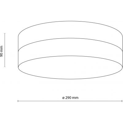 TK Lighting Pori plafon 15 W biały 864