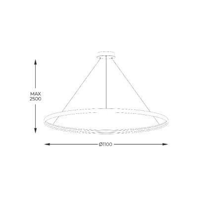 Zuma Line Circle lampa wisząca 1x70 W biała LA0717/1-WH