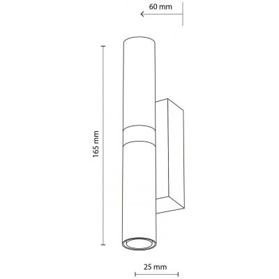 TK Lighting Lagos kinkiet 2x8 W czarny 10184