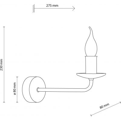 TK Lighting Limal kinkiet 1x10 W beżowy 10244