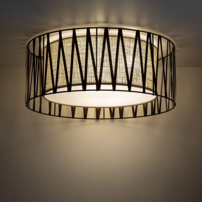 TK Lighting Harmony plafon 2x15 W juta-czarna 5940