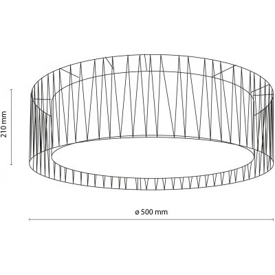 TK Lighting Harmony plafon 2x15 W juta-czarna 5940