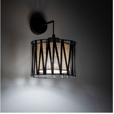 TK Lighting Harmony kinkiet 1x15 W czarny-brązowy 5950