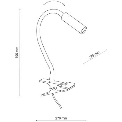 TK Lighting Lagos lampa biurkowa 1x6 W biała-chrom 16024