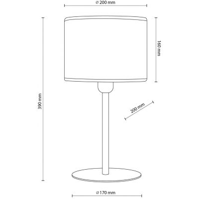 TK Lighting Juta lampa stołowa 1x15 W czarna-juta 5552