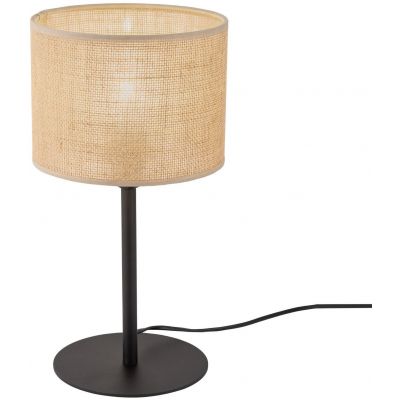 TK Lighting Juta lampa stołowa 1x15 W czarna-juta 5552