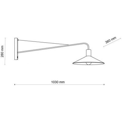 TK Lighting Jump kinkiet 1x15 W czarny 6638