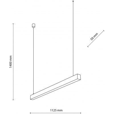 TK Lighting Luxe lampa wisząca 1x40 W czarna 18080