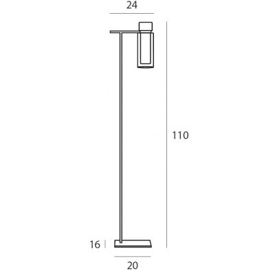 Tooy Osman lampa stojąca 1x10W czarny mat/mosiądz szczotkowany 560.61.C2.C41