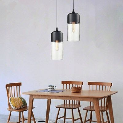 TooLight Zenit B lampa wisząca 1x60W APP019-1CP czarna/przezroczysta OSW-00127