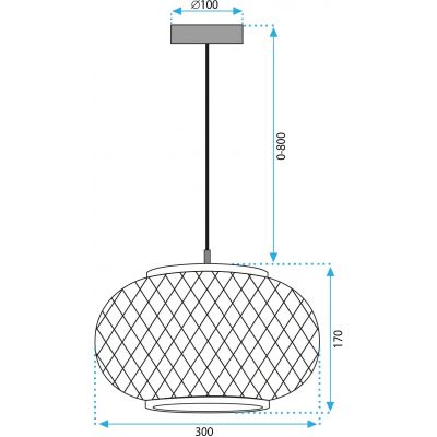 TooLight Boho lampa wisząca 1x60 W drewno OSW-01410