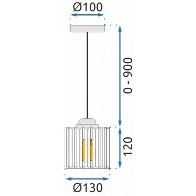 TooLight Glamour lampa wisząca 1x60 W chrom OSW-08549
