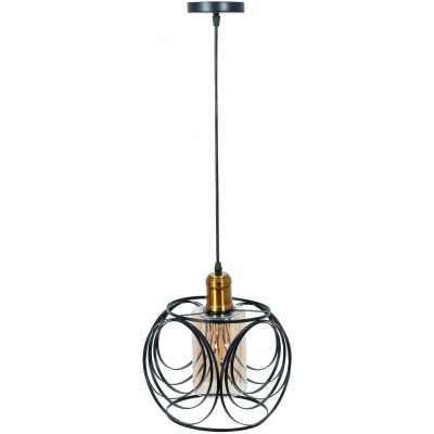 TooLight lampa wisząca 1x60 W czarna-złota OSW-40001