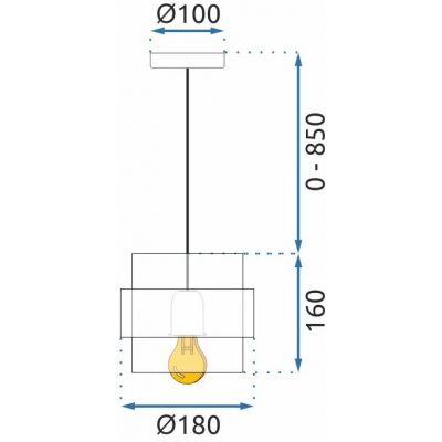 TooLight lampa wisząca 1x60 W złota OSW-40036