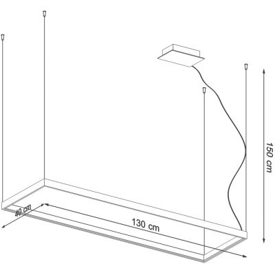 Thoro Lighting Tuula L lampa wisząca 1x50W LED złota TH.170