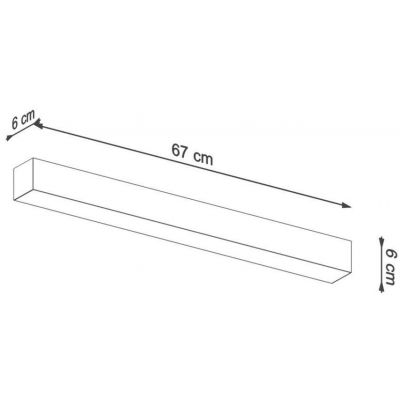 Thoro Lighting Pinne lampa podsufitowa 1x17W LED biała TH.044