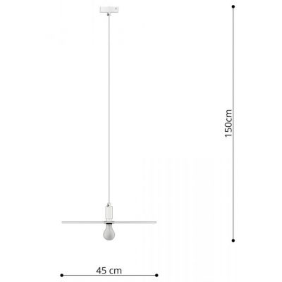 Thoro Lighting Sirkel lampa wisząca 1x60W czarny TH.145